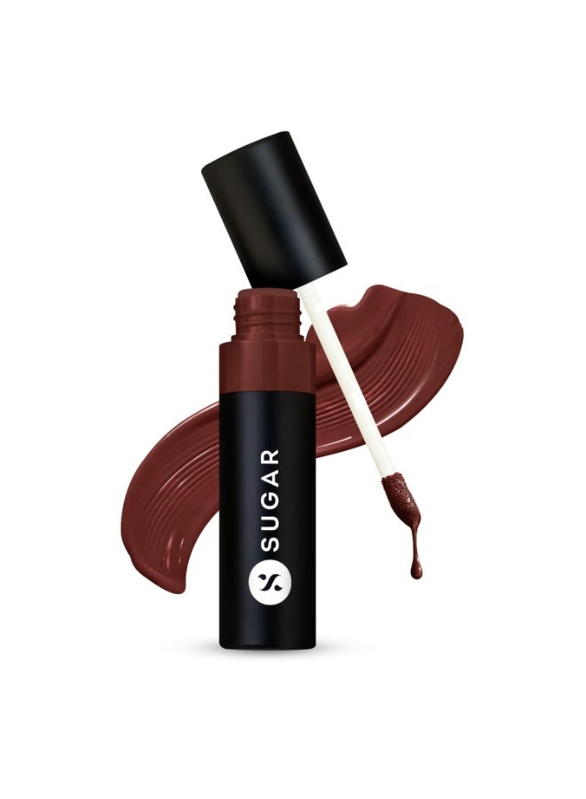 SUGAR Cosmetics Partner In Shine Transferproof Glossy Lipstick | Lasts upto 24hrs | Transferproof & Smudgeproof - 3ml - 15 Burnt Brunello - Image 1